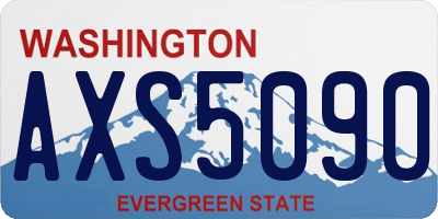 WA license plate AXS5090