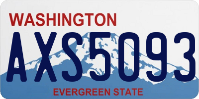 WA license plate AXS5093