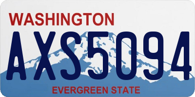 WA license plate AXS5094