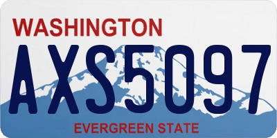 WA license plate AXS5097