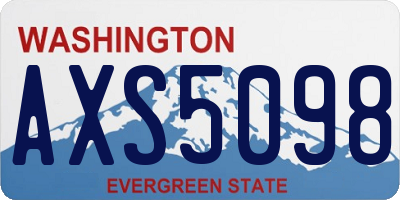 WA license plate AXS5098