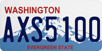 WA license plate AXS5100