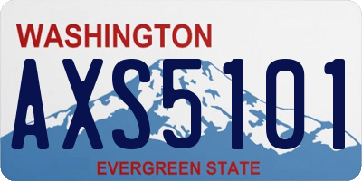WA license plate AXS5101
