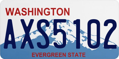 WA license plate AXS5102