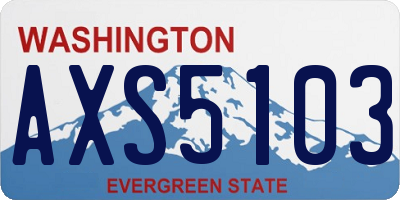 WA license plate AXS5103