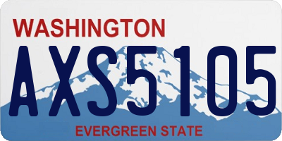 WA license plate AXS5105