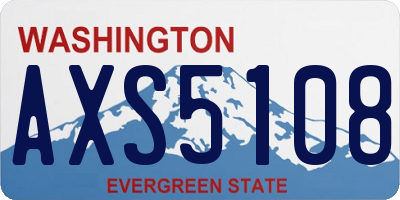 WA license plate AXS5108