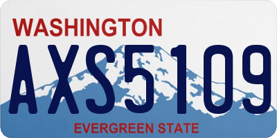 WA license plate AXS5109