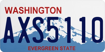 WA license plate AXS5110