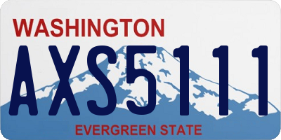 WA license plate AXS5111