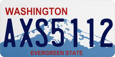 WA license plate AXS5112