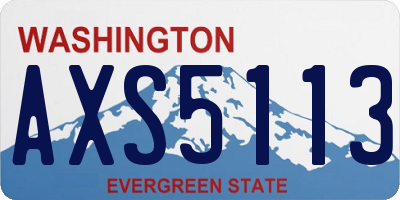 WA license plate AXS5113