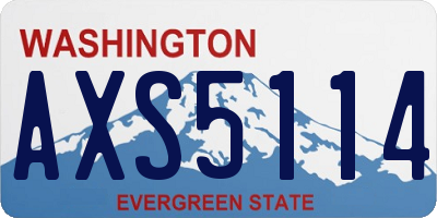 WA license plate AXS5114