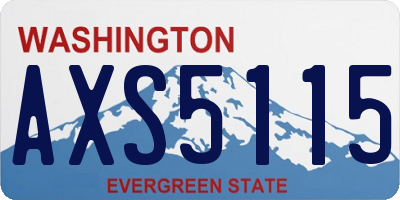 WA license plate AXS5115