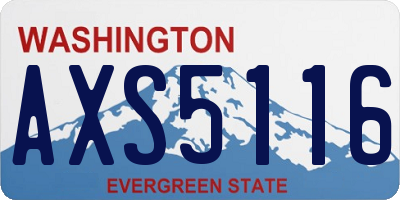 WA license plate AXS5116