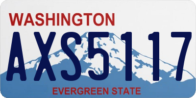 WA license plate AXS5117