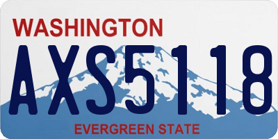 WA license plate AXS5118