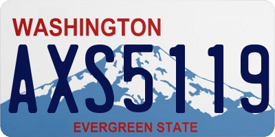 WA license plate AXS5119