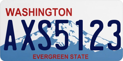 WA license plate AXS5123