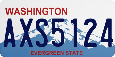 WA license plate AXS5124