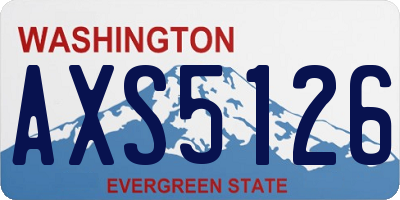 WA license plate AXS5126