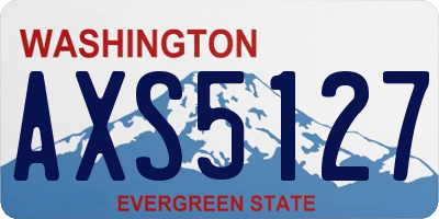 WA license plate AXS5127