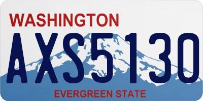 WA license plate AXS5130