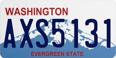 WA license plate AXS5131