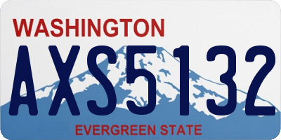 WA license plate AXS5132