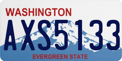 WA license plate AXS5133