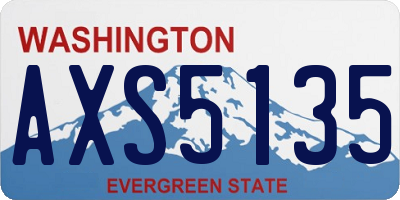 WA license plate AXS5135