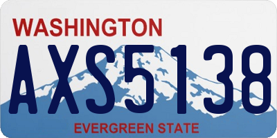WA license plate AXS5138