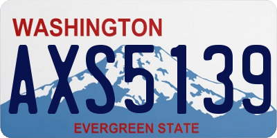 WA license plate AXS5139
