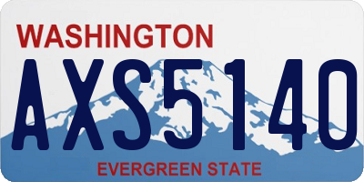 WA license plate AXS5140