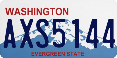 WA license plate AXS5144