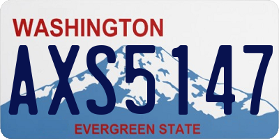 WA license plate AXS5147