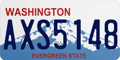 WA license plate AXS5148
