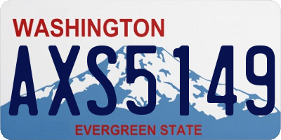 WA license plate AXS5149
