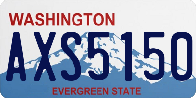 WA license plate AXS5150