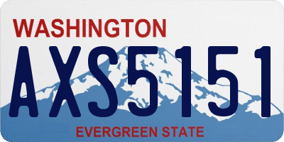 WA license plate AXS5151