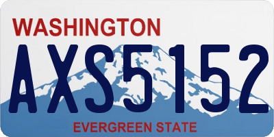 WA license plate AXS5152