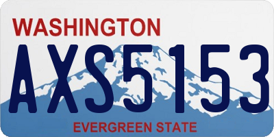 WA license plate AXS5153