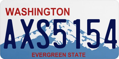 WA license plate AXS5154