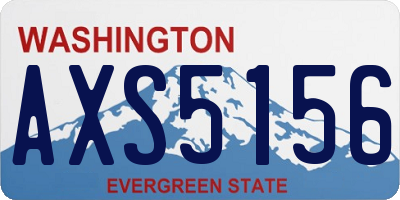 WA license plate AXS5156