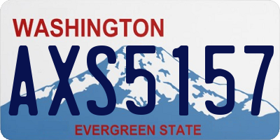 WA license plate AXS5157
