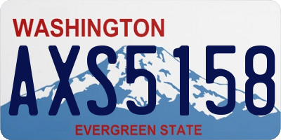 WA license plate AXS5158