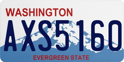 WA license plate AXS5160