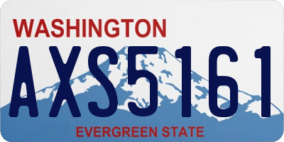 WA license plate AXS5161