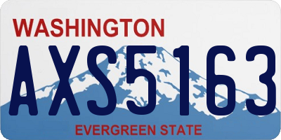 WA license plate AXS5163
