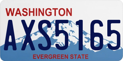 WA license plate AXS5165